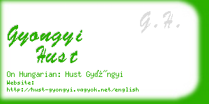 gyongyi hust business card